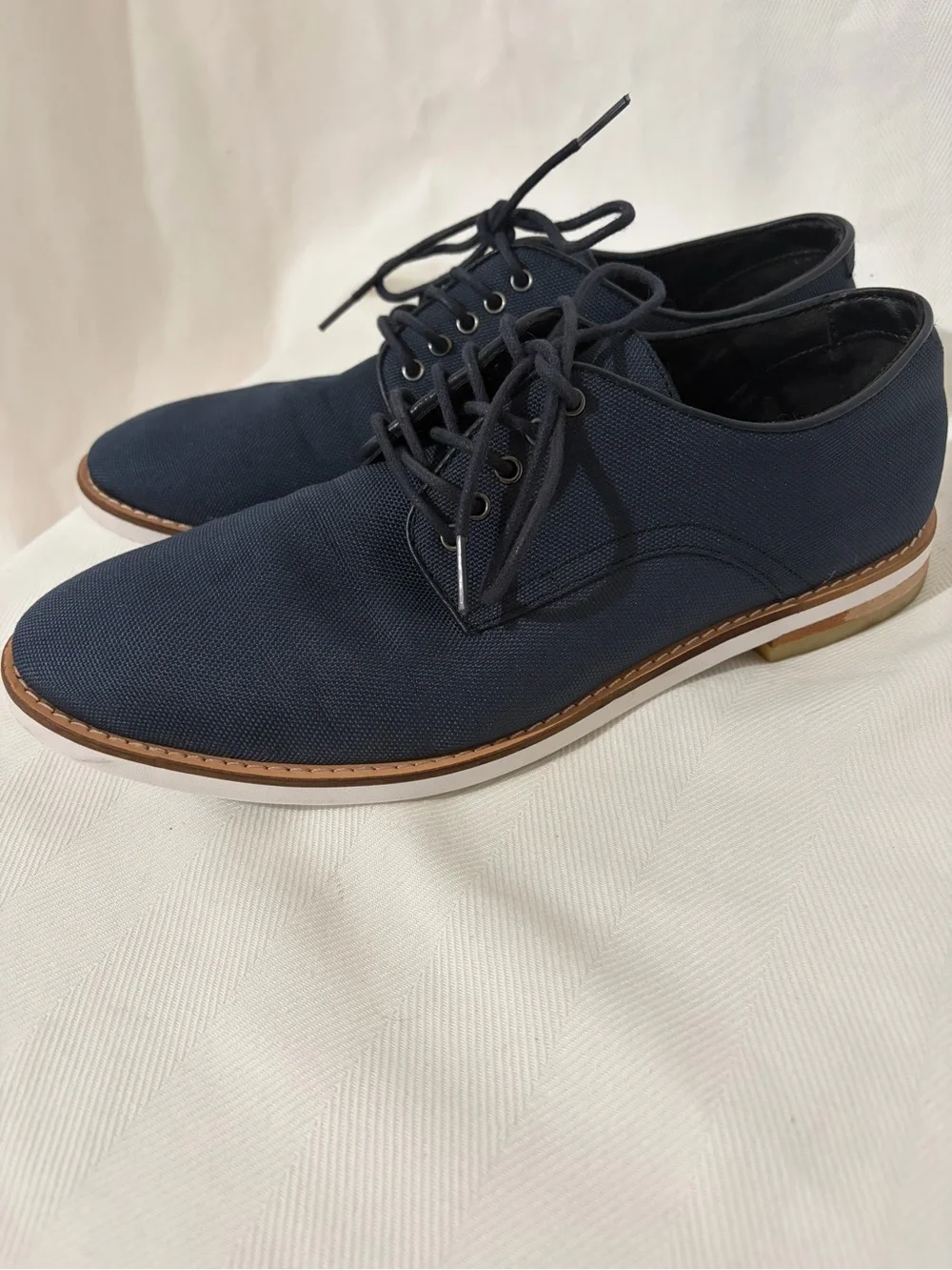 CALVIN KLEIN Armando Lace Up Navy Oxford Dress Shoes Casual Career Office 10/43